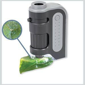 Carson MicroBrite Plus 60x-120x LED Lighted Pocket Microscope, Portable Handheld
